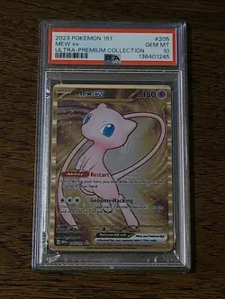 PSA 10 GEM MINT Mew Ex 205/165 Gold METAL 151 UPC PROMO Pokemon Card - Image 1