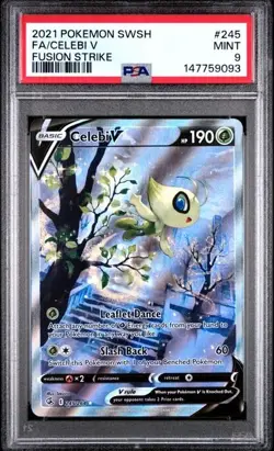 PSA 9 Celebi V 245/264 Pokemon Fusion Strike Alt Art Alternate Card - Image 1
