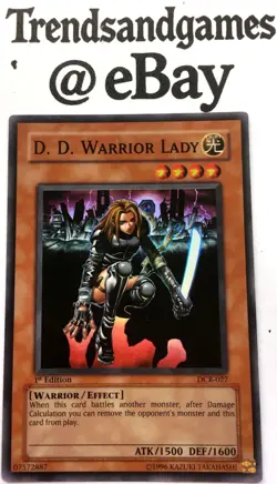 YUGIOH - D.D. WARRIOR LADY - DCR-027 - 1ST ED. - SUPER RARE - NM - DARK CRISIS - Image 1