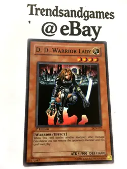YUGIOH - D.D. WARRIOR LADY - DCR-027 - 1ST ED. - SUPER RARE - NM - DARK CRISIS - Image 2
