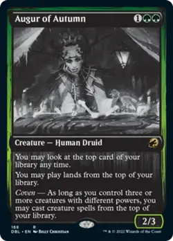 Augur of Autumn Silver Screen FOIL Innistrad Midnight Hunt HP - Image 1