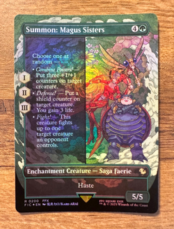Magic MTG Final Fantasy Summon: Magus Sisters #200 *FOIL* Borderless - Image 1