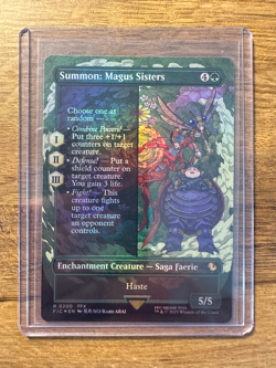 Magic MTG Final Fantasy Summon: Magus Sisters #200 *FOIL* Borderless - Image 3