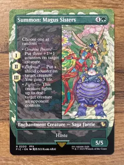 Magic MTG Final Fantasy Summon: Magus Sisters #200 *NON-FOIL* Borderless Regular - Image 1