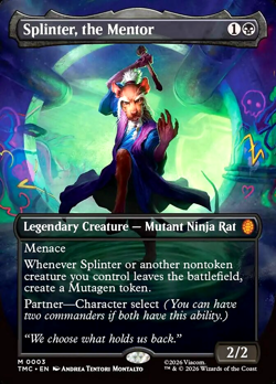MTG Splinter, the Mentor 3 Mythic Foil Borderless TMNT Eternal - Image 1