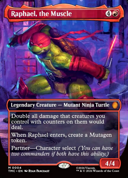 MTG Raphael, the Muscle 4 Mythic Foil Borderless TMNT Eternal - Image 1