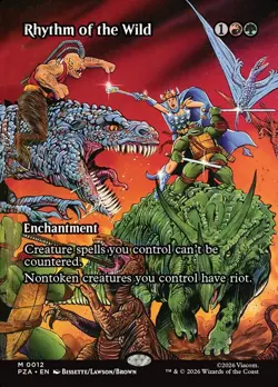 MTG Rhythm of the Wild 12 Mythic Borderless TMNT Source Material - Image 1