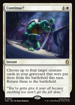 MTG ContinueU 7 Rare Teenage Mutant Ninja Turtles Eternal - Image 1