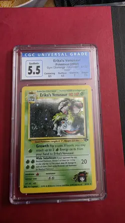 Erika's Venusaur Holo 4/132 Gym Challenge 2000 Pokemon Card CGC 5.5 w/ subgrades - Image 1