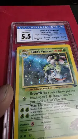 Erika's Venusaur Holo 4/132 Gym Challenge 2000 Pokemon Card CGC 5.5 w/ subgrades - Image 2