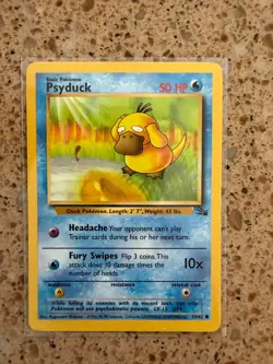 NM Pokemon Psyduck Fossil 53/62 - Image 1