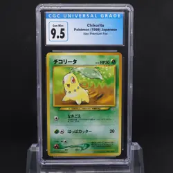 CGC 9.5 Chikorita No.152 Neo Old Back Japanese Promo - Pokemon TCG - Image 1
