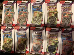 Pokemon TCG Paldea Evolved Checklane Blister Lot of 10 Factory Sealed - Image 1