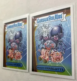 2 Card Lot Garbage Pail Kids Worried Wilbur Shady Charlotte 23a 23b BOOK WORMS - Image 4