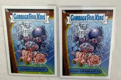 2 Card Lot Garbage Pail Kids Worried Wilbur Shady Charlotte 23a 23b BOOK WORMS - Image 5
