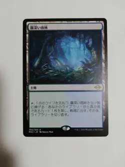 Magic the Gathering Mist Rainforest Japanese Version Card Unused Collectible - Image 1