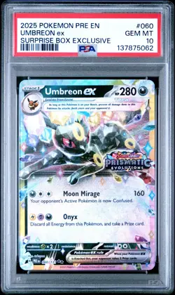 PSA 10 2025 Pokemon SV Prismatic Evolutions PRE EN Umbreon ex Promos #060/131 - Image 1