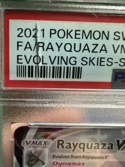 2021 Pokemon Sword & Shield Evolving Skies #218 Rayquaza Vmax PSA 10 - Image 4