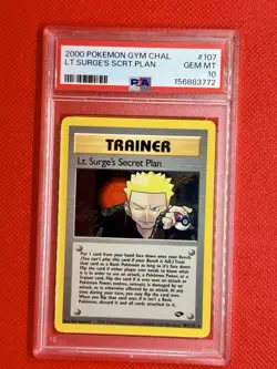 2000 POKEMON GYM CHALLENGE LT. SURGE'S SECRET PLAN PSA 10 - Image 1