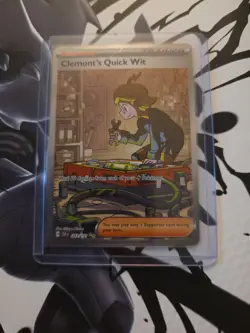 Pokemon TCG Clemonts Quick Wit Full Art Trainer Surging Sparks 243/191 - Image 1