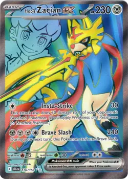 Hop's Zacian ex 176/159 Full Art Holo SV09: Journey Together Pokemon TCG NM - Image 1