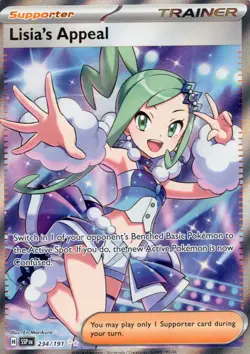 Lisia's Appeal 234/191 Full Art Ultra Rare Surging Sparks Pokemon TCG NM - Image 1