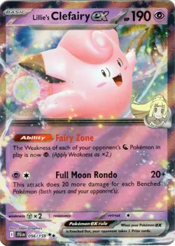 Lillie’s Clefairy ex 056/159 Double Rare SV09: Journey Together Pokemon TCG NM - Image 1