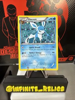 2013 Pokemon BW Black Star Promos Glaceon #BW90 MP PARTIAL DOUBLE SWIRL - Image 1