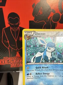 2013 Pokemon BW Black Star Promos Glaceon #BW90 MP PARTIAL DOUBLE SWIRL - Image 2