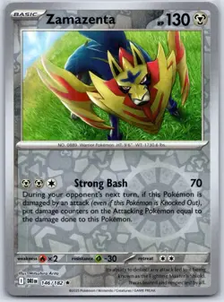 Zamazenta 146/182 Rare Destined Rivals Pokemon Reverse Holo - Image 1