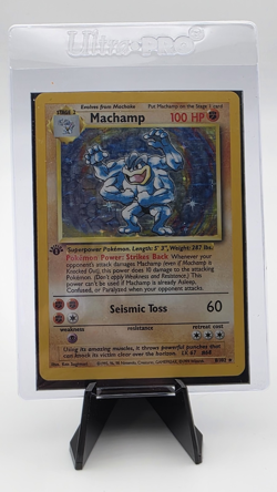 Pokemon Machamp Deck Exclusives Holo Rare 8/102 Stage 2 HP 100 English 1999 - Image 1