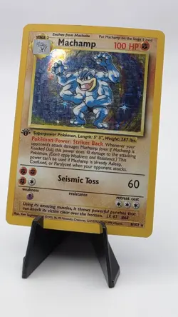 Pokemon Machamp Deck Exclusives Holo Rare 8/102 Stage 2 HP 100 English 1999 - Image 2
