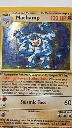 Pokemon Machamp Deck Exclusives Holo Rare 8/102 Stage 2 HP 100 English 1999 - Image 5