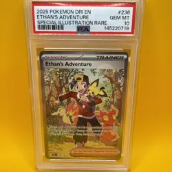 Pokemon Ethan's Adventure 236/182 Special Illustration Rare DRI PSA 10 - Image 1