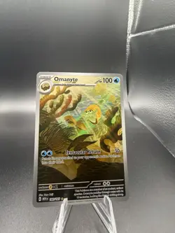 Pokemon Omanyte Illustration Rare Holo Sv: Scarlet & Violet 180/165 100 HP - Image 1