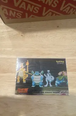 Pokemon TCG Round One Equals Defeat Pokemon Topps Mewtwo Strikes Back 26 Holo - Image 1