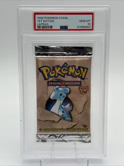 1999 Pokemon 1st Edition Fossil Lapras Sealed Booster Pack GEM MINT PSA 10 - Image 1