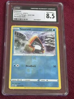CGC 8.5 Snorunt Reverse Holo Slab 035/198 Chilling Reign Pokemon - Image 1