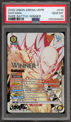 Union Arena Saitama Rare Battle Winner #018 PSA 10 Gem Mint - Image 1
