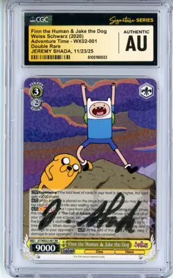 CGC Authentic Signed Jeremy Shada Finn the Human & Jake the Dog WX02-001 (2020) - Image 1
