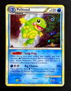 2010 Pokemon POLITOED Unleashed Set COSMOS HOLO HeartGold & SoulSilver Card 7/95 - Image 1
