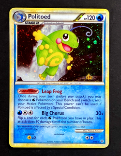 2010 Pokemon POLITOED Unleashed Set COSMOS HOLO HeartGold & SoulSilver Card 7/95 - Image 3