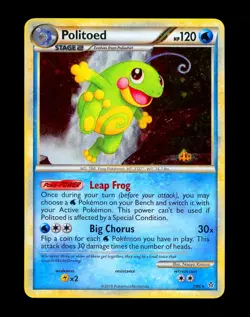 2010 Pokemon POLITOED Unleashed Set COSMOS HOLO HeartGold & SoulSilver Card 7/95 - Image 4