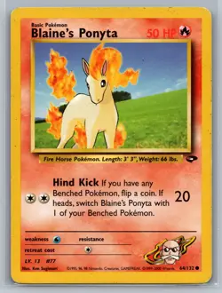 Blaine's Ponyta Gym Challenge #064/132 Common Pokemon Card - Image 1
