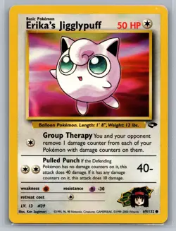 Erika's Jigglypuff Gym Challenge #069/132 Common Pokemon Card - Image 1