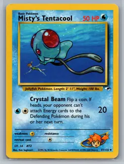 Misty's Tentacool (57) Gym Heroes #057/132 Uncommon Pokemon Card - Image 1