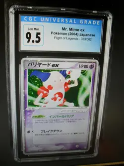 CGC 9.5 Gem Mint Mr. Mime Ex 053/082 Holo rare Pokemon Card - Image 2