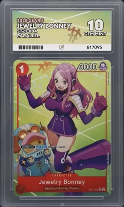 Ace 10 Jewelry Bonney (Parallel) ST21-004 One Piece Promo Card Graded - Image 1