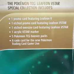 Pokemon TCG Leafeon VSTAR Special Collection Box Booster Promo Cards English - Image 3