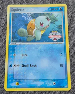 63/100 Squirtle City Championships Stamped Promo Pokemon Card 2006 NM - Image 1